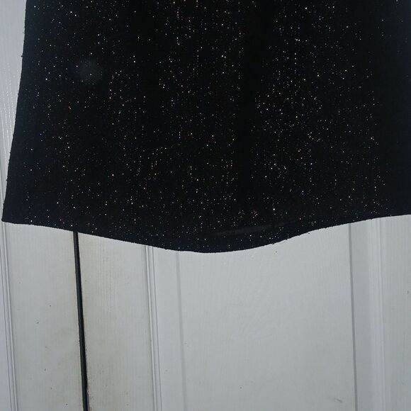 Gap Factory black silver metallic mini skirt Sz 8 EUC - Picture 2 of 5